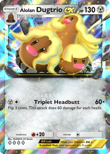Alolan&#8197;Dugtrio ex - Extradimensional Crisis #047 [RR]