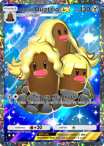 Alolan&#8197;Dugtrio ex - Extradimensional Crisis #080 [SR]